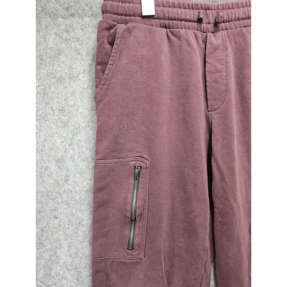 Zara‎ Kids Cargo Joggers Sweatpants With Zipper Pockets Casual Burgundy Sz 13-14 - Picture 3 of 7